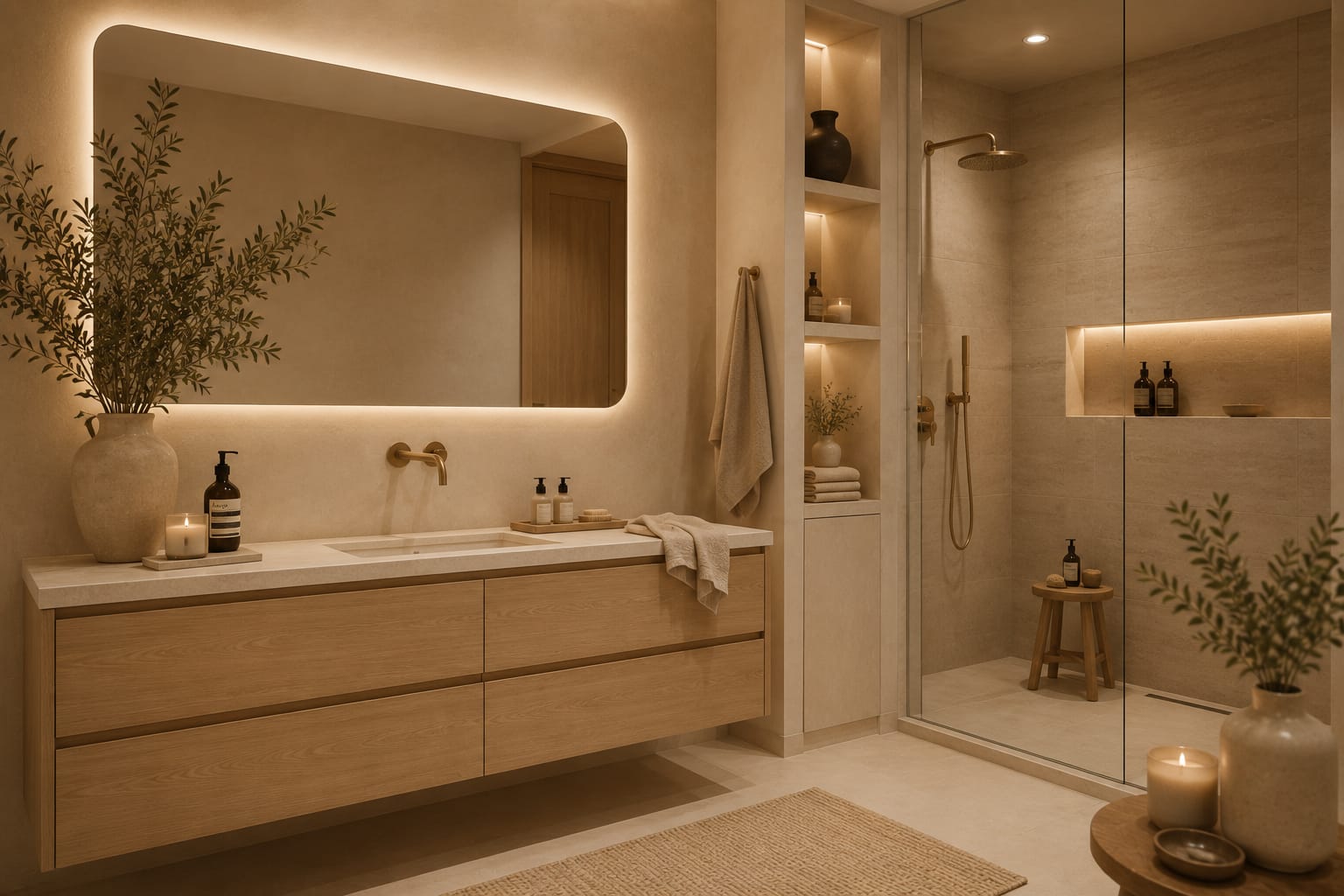 Salle de bain épurée